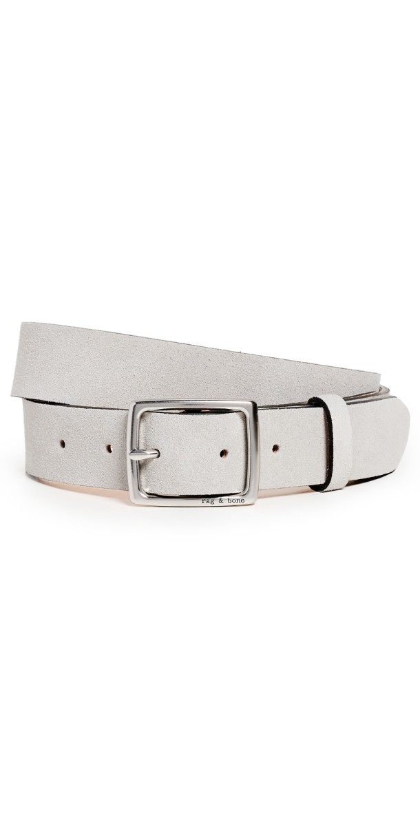 rag & bone Boyfriend Belt Cement Suede