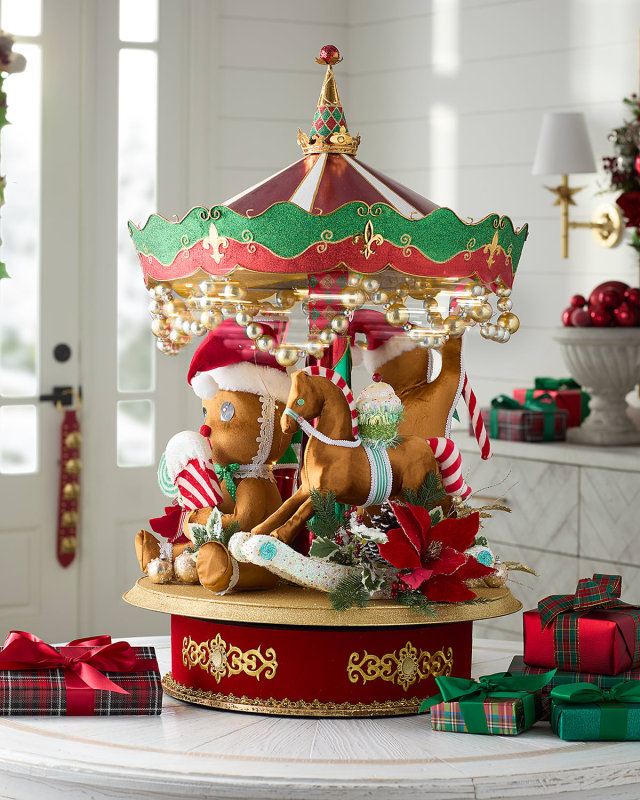 40" Candy Shoppe Christmas Carousel