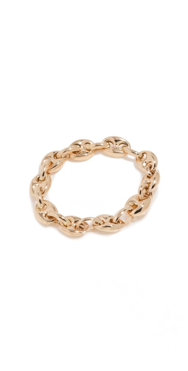 Zoe Chicco 14k Gold Small Mariner Chain Ring Gold
