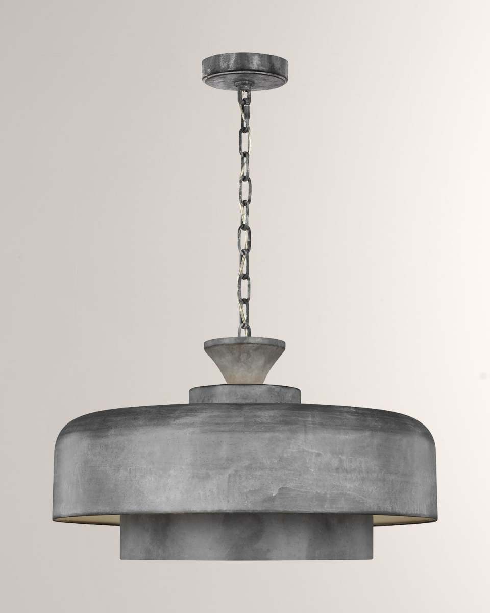 1- Light Pendant Weathered Galvanized Haymarket By Ellen Degeneres