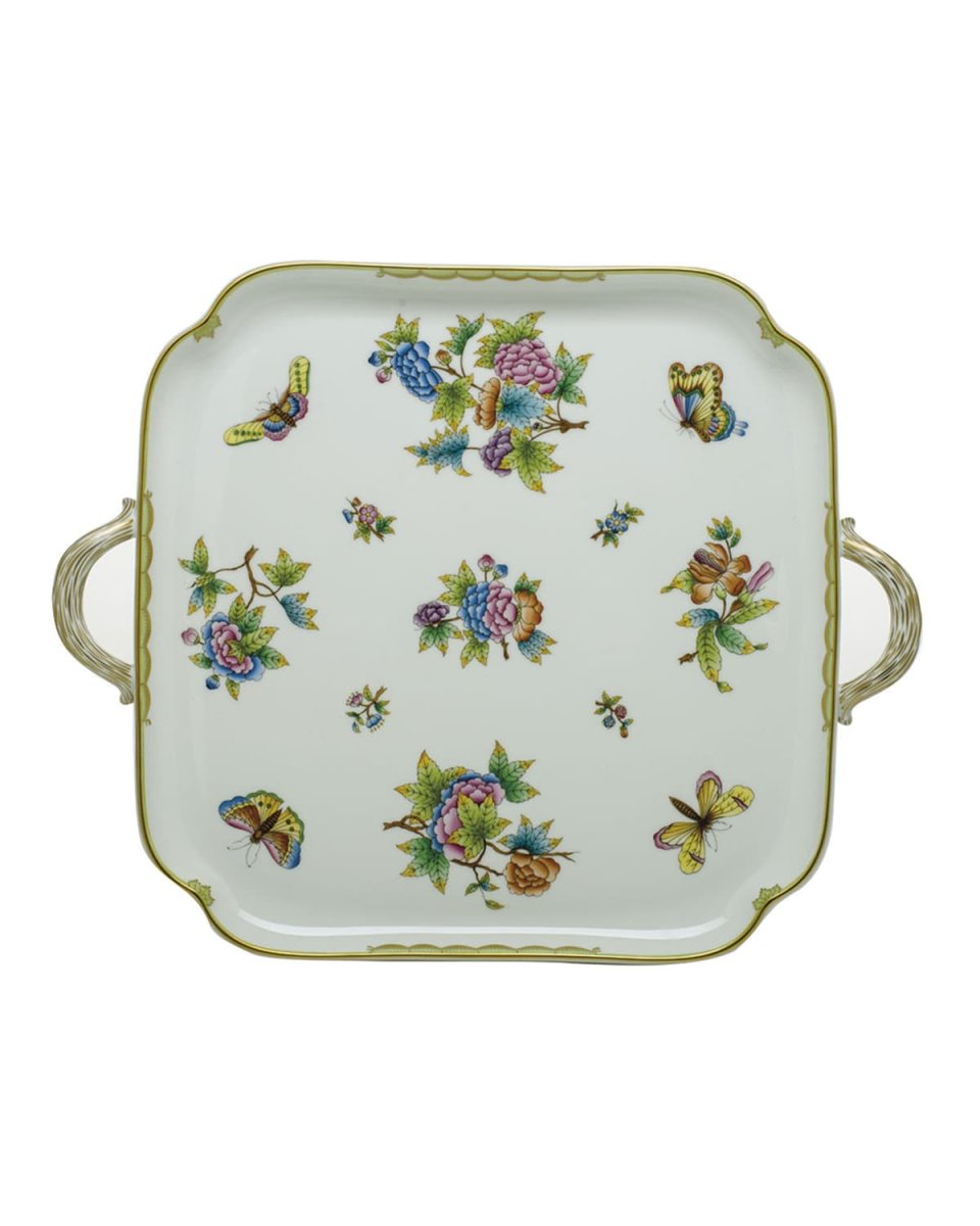 Queen Victoria Square Tray with Handles