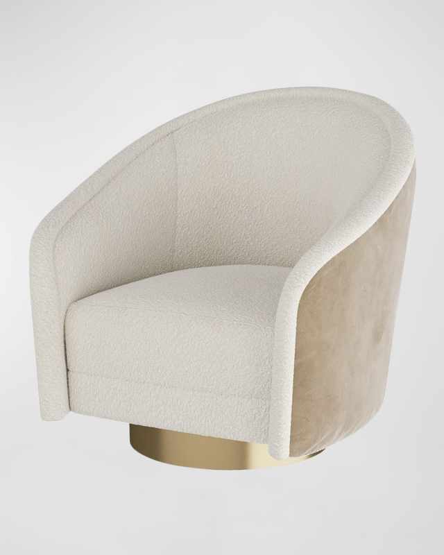 Aljona Sherpa Swivel Chair