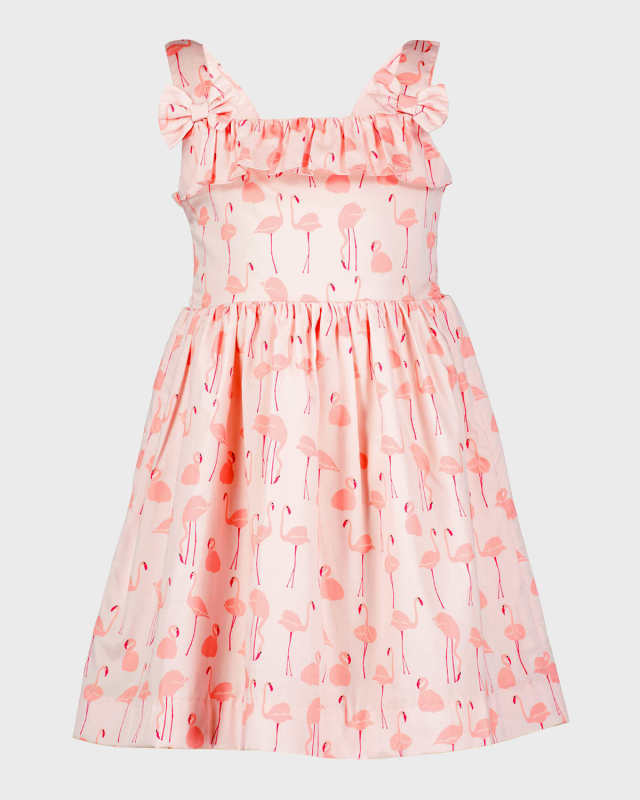 Girl's Flamingo Sundress, Size 2-14