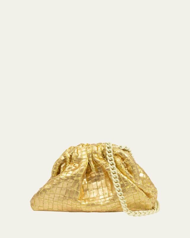 Game Mini Ribbon Metallic Shoulder Bag