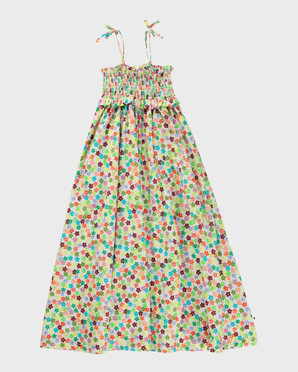 Girl's Chrystal Flower Petit Dress, Size 7-12