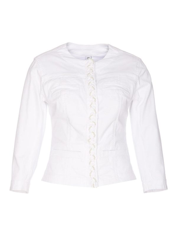 Liu Jo Veste En Jean - Blanc