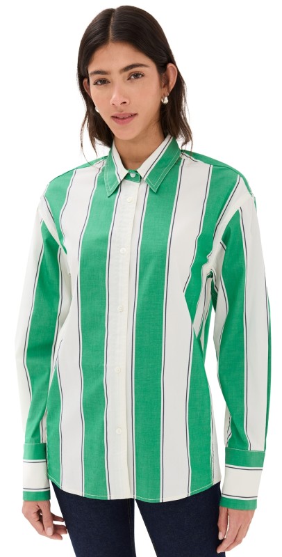 STAUD Kelly Shirt Bungalow Stripe