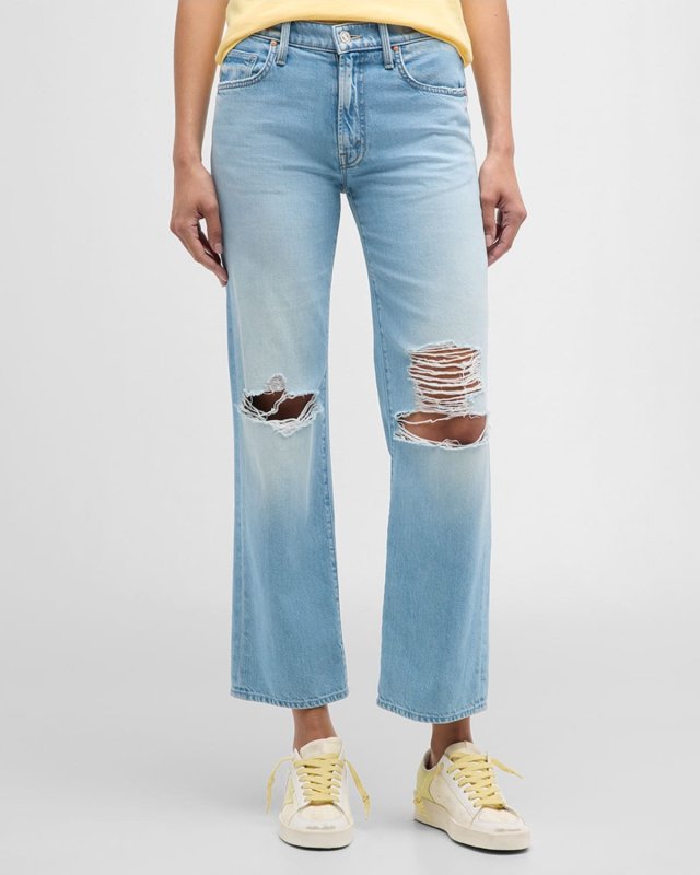 The Mid-Rise Rambler Zip Flood Jeans