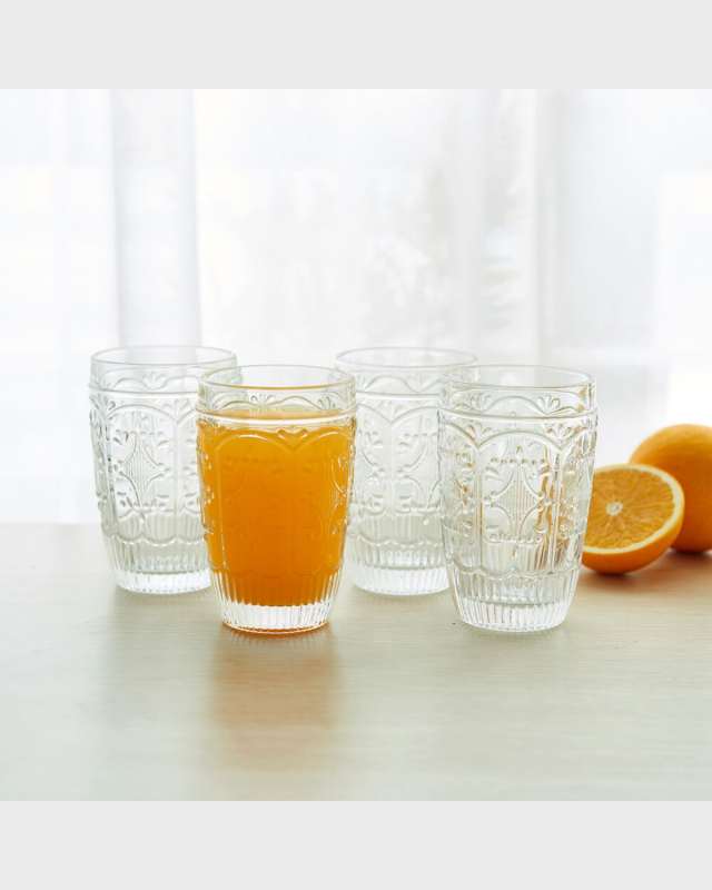 Trestle Highball Glasses Clear - Set of 4
