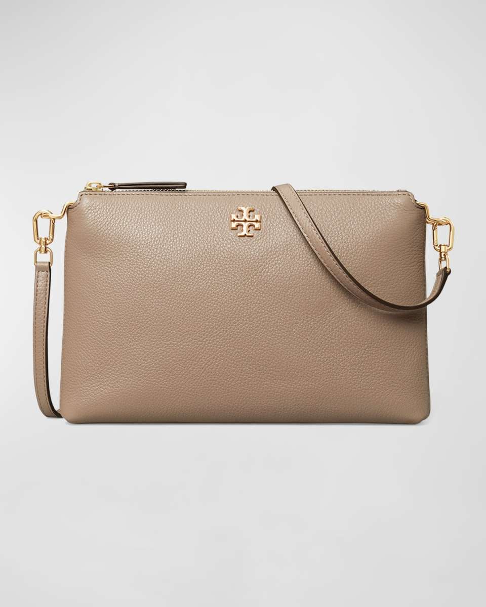 Kira Pebbled Leather Top-Zip Crossbody Bag