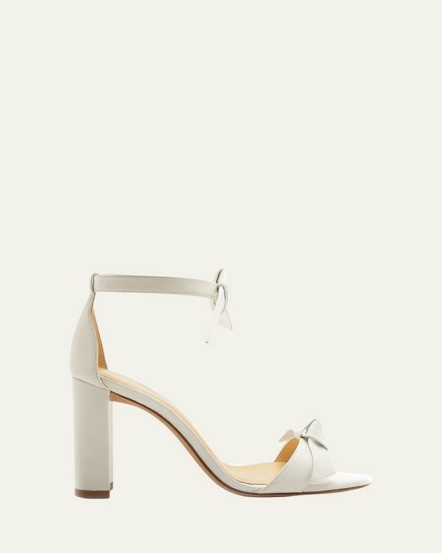 Clarita 90mm Leather Ankle-Tie High-Heel Sandals