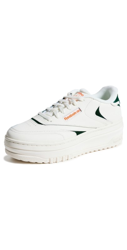 Reebok Club C Extra Miami Sneakers Dark Green/Pump Orange/Chalk