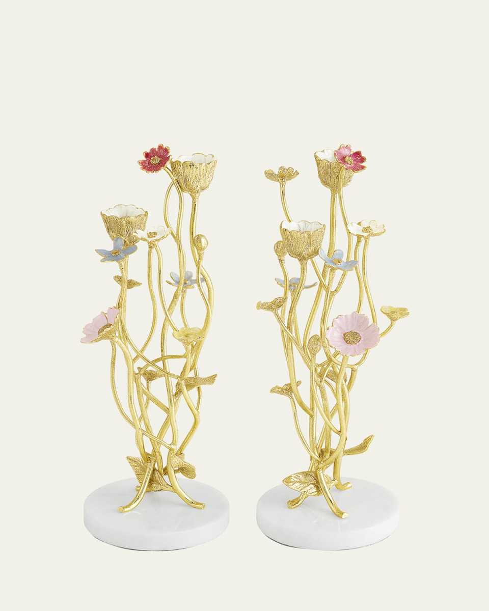 Wildflowers Candleholders, Set of 2