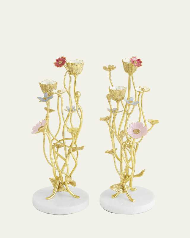 Wildflowers Candleholders, Set of 2