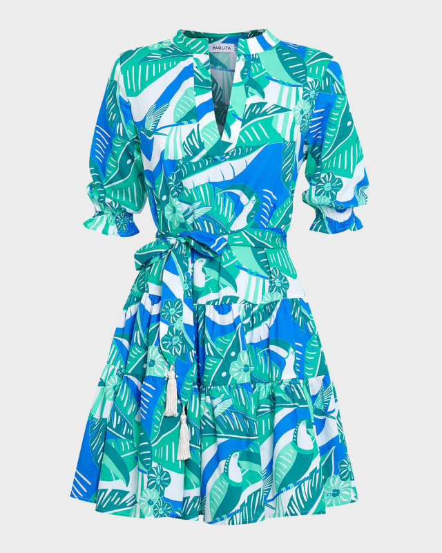 Blue Lagoon Ruffle Mini Dress