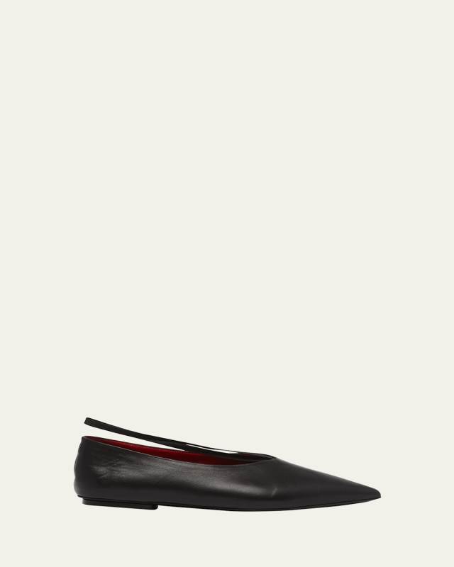 Lambskin Elastic-Band Ballerina Flats