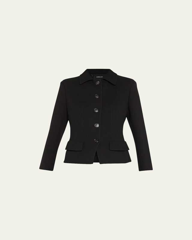 Lea Fitted Wool Short Jacket