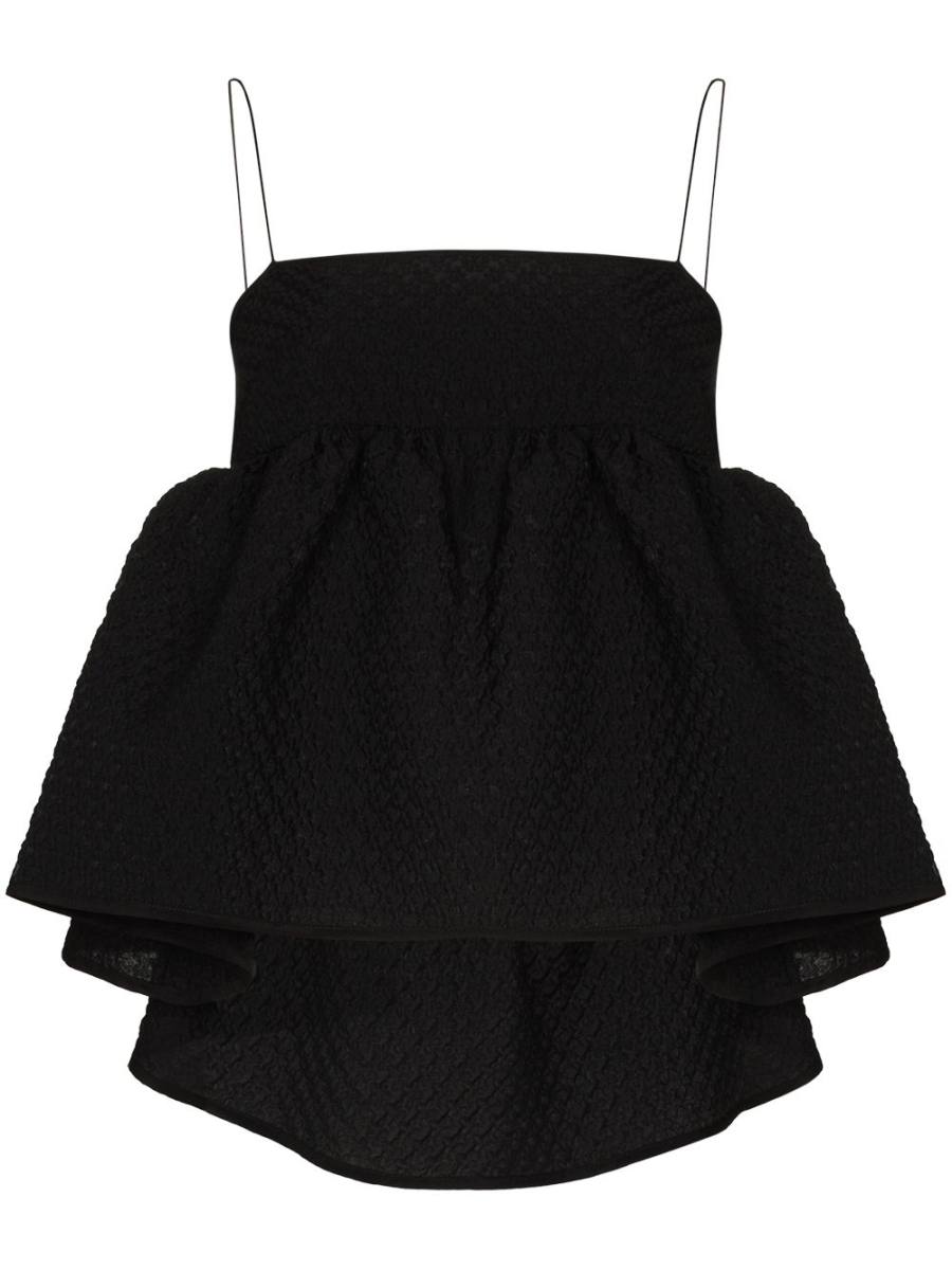 CECILIE BAHNSEN Selena ruffled textured top