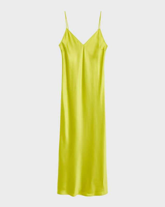 Clea Silk Satin Midi Slip Dress
