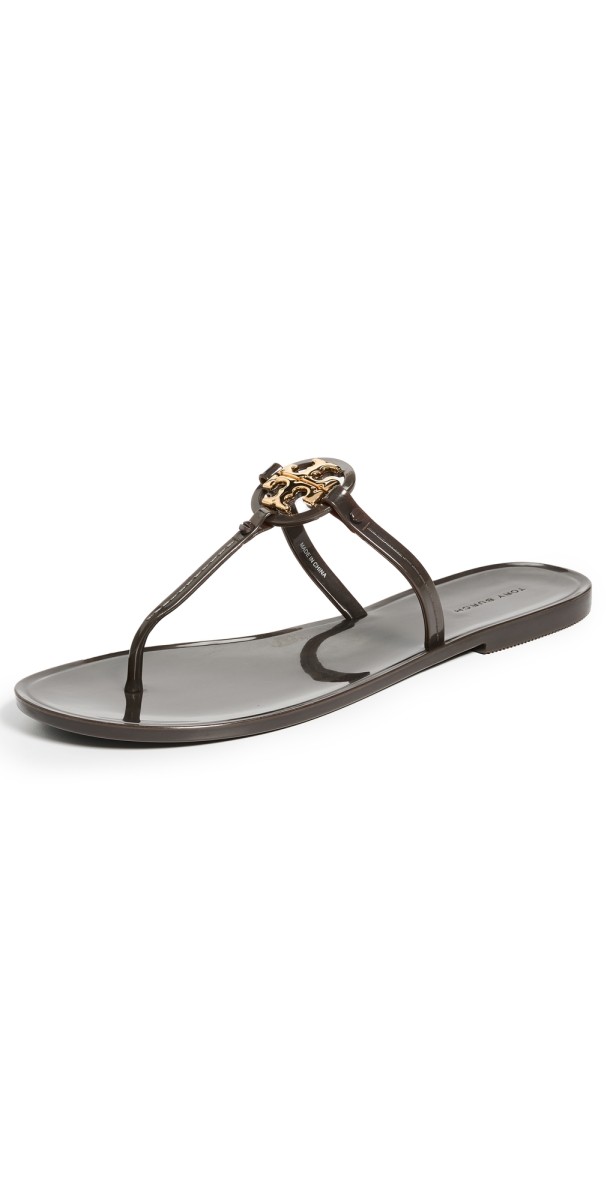 Tory Burch Mini Miller Flat Thong Sandals COCO/GOLD