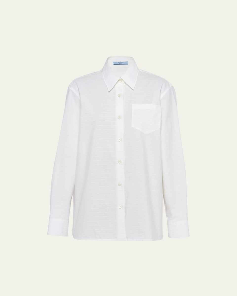 Logo Poplin Button Down Shirt