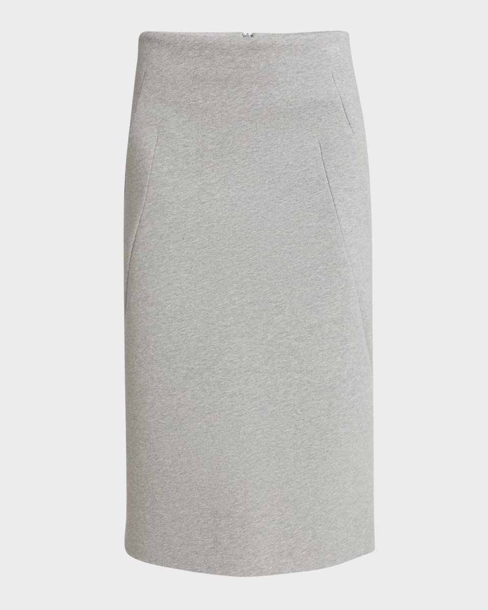Hubyl Heathered Midi Skirt