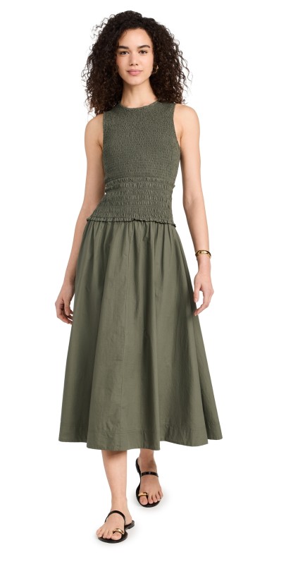 Apiece Apart Siempre Tank Maxi Dress Thyme