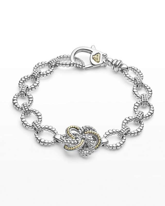 Love Knot Two-Tone 1-Station Bracelet