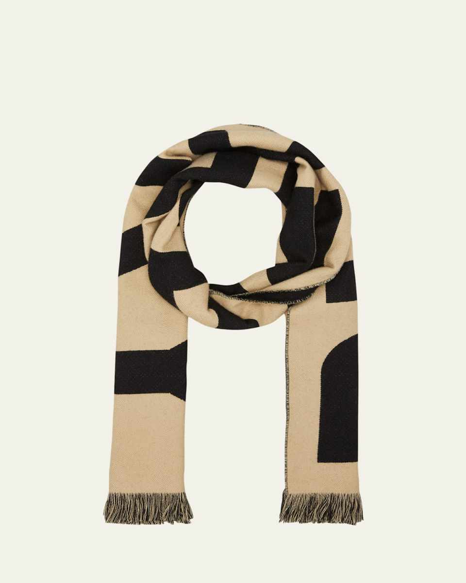 Logo Text Organic Wool Football Scarf