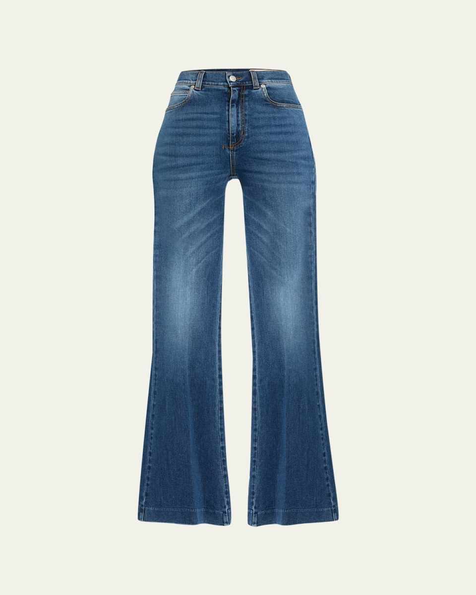 Boot-Cut Leg Denim Pants