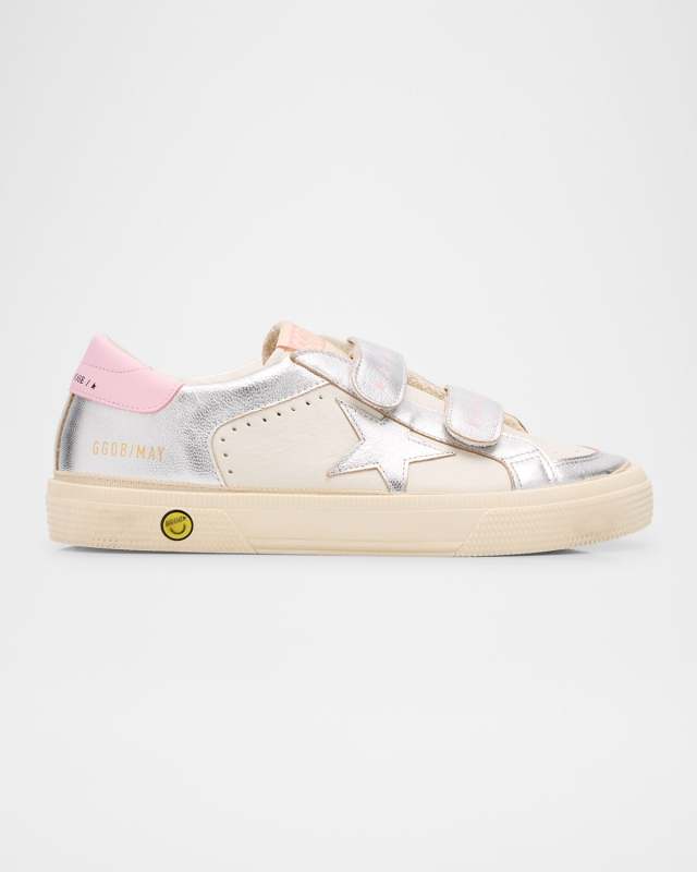 Girl's May School Laminated Star Nappa Leather Sneakers, Toddlers/Kids