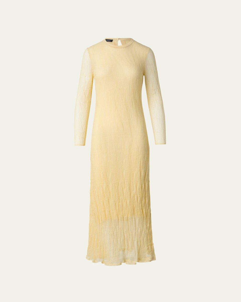 Asagao Jacquard Knit Midi Dress