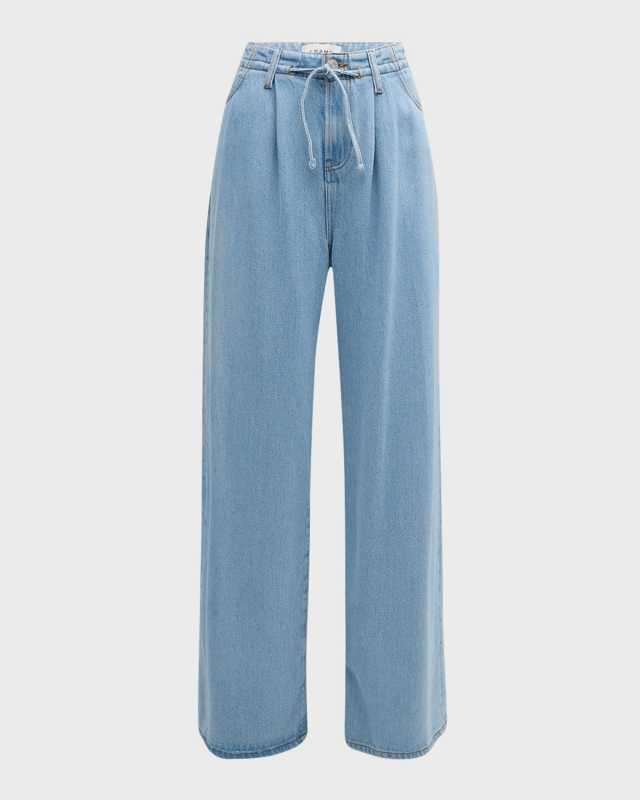 Super Drape Drawstring Wide-Leg Jeans