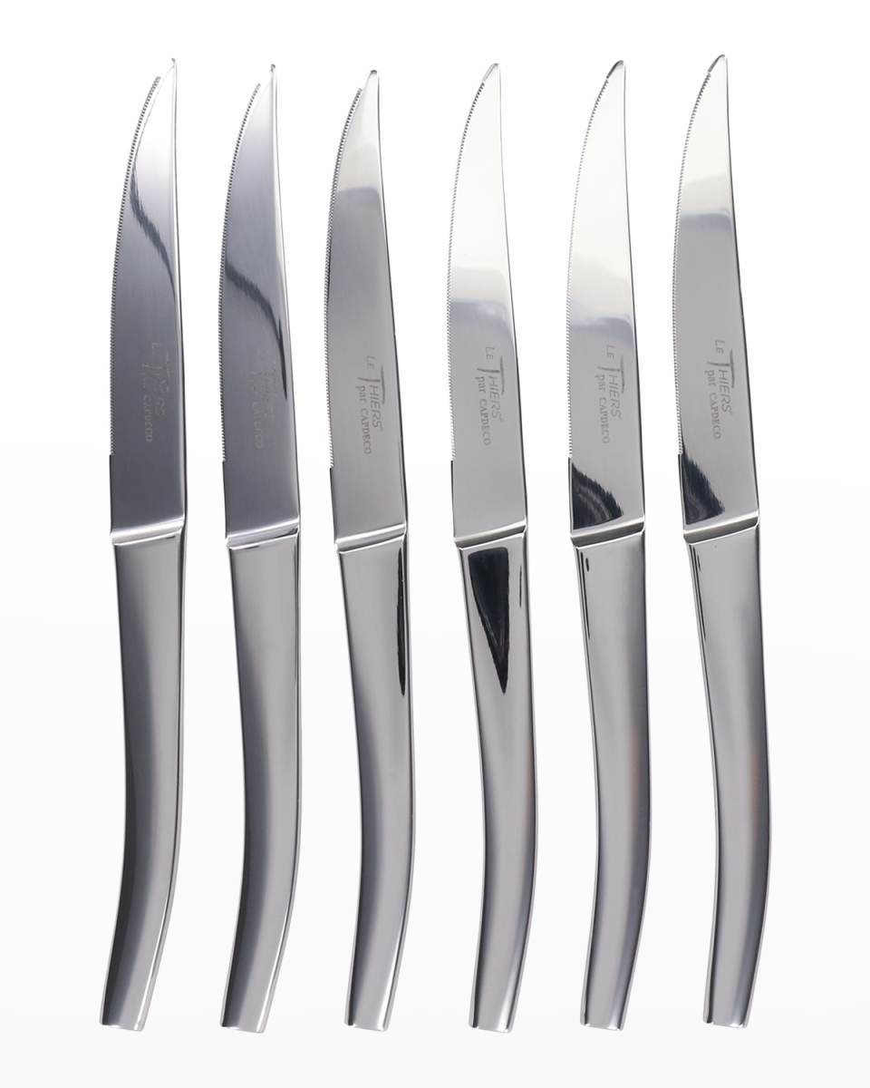 6-Piece Thiers Shiny Steak Knives