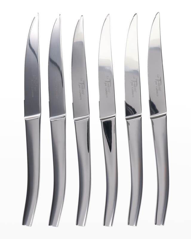 6-Piece Thiers Shiny Steak Knives