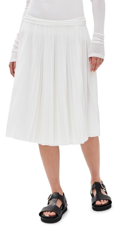Proenza Schouler Margo Skirt in Gauzy Jersey White