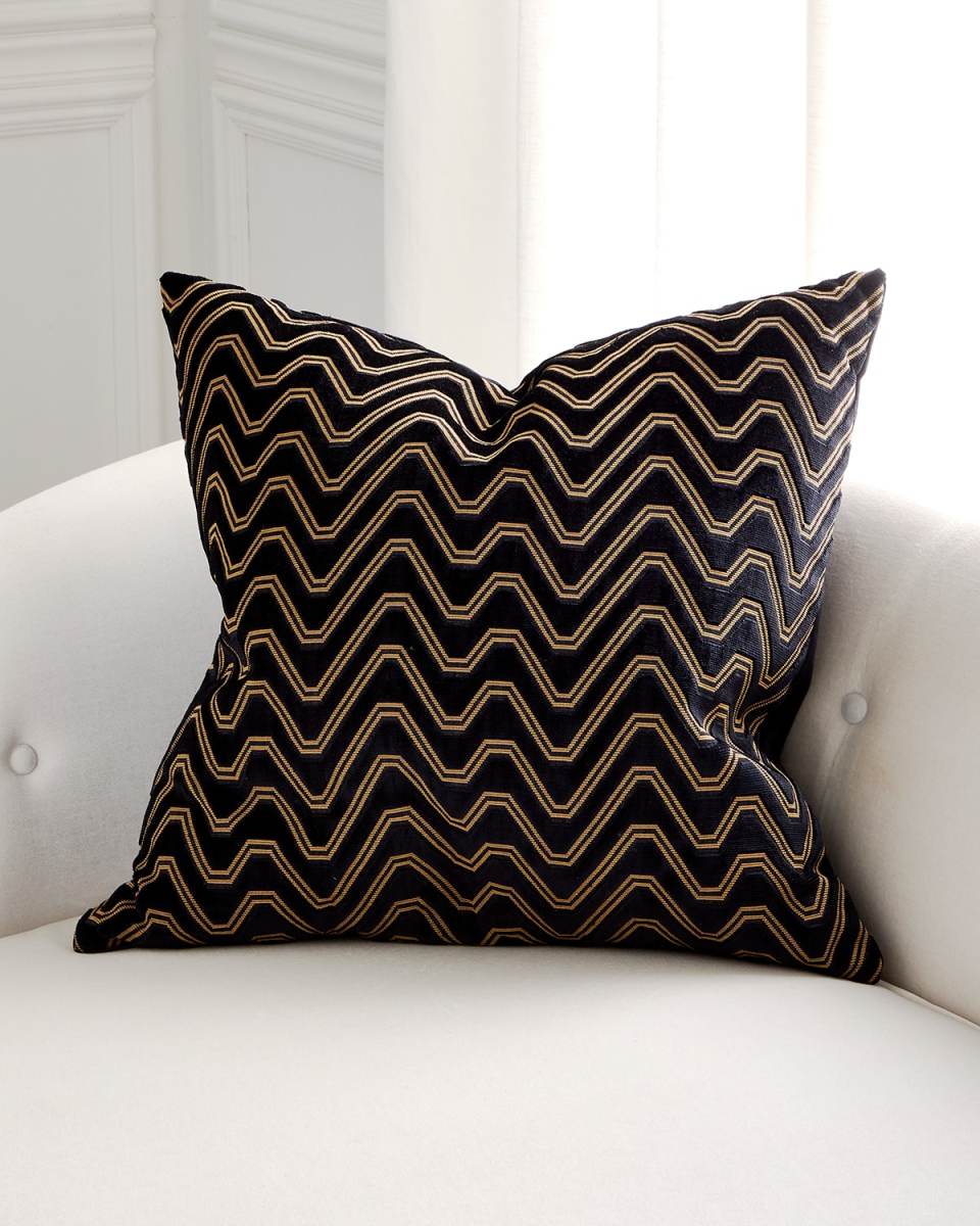 Citadel Velvet Decorative Pillow, 24" Square