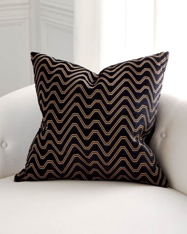 Citadel Velvet Decorative Pillow, 24" Square