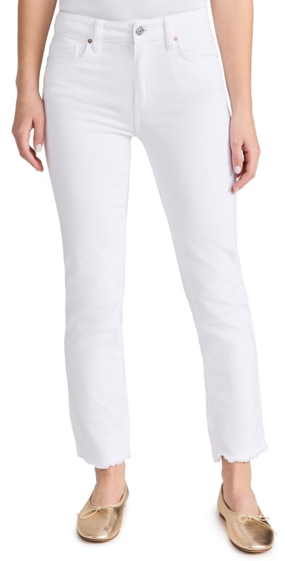 PAIGE White Noise Grand Hem Jeans White Noise W/ Grand Hem