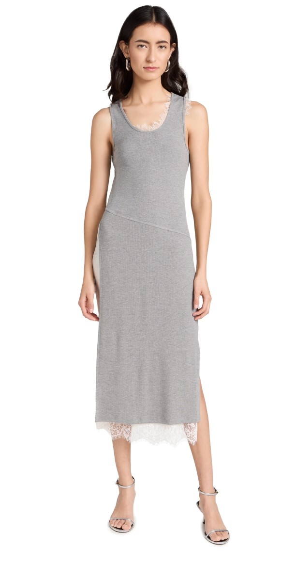 3.1 Phillipim Ribbed Jersey Tank Dress Black/Midnight