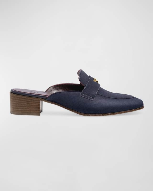 Leather Loafer Mules