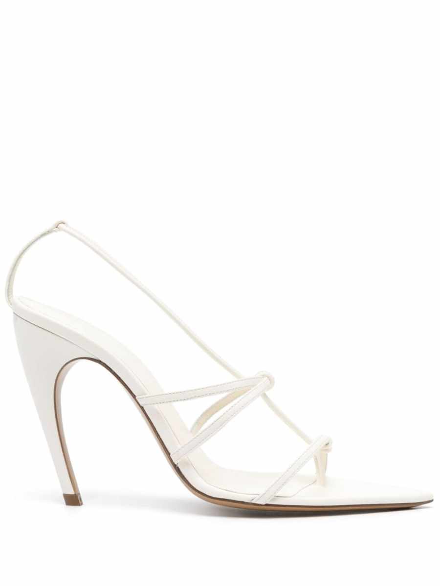 110m pointed-toe leather sandals