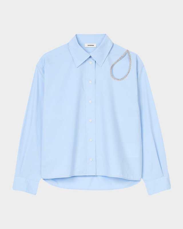 Nuage Embellished Cutout Poplin Shirt
