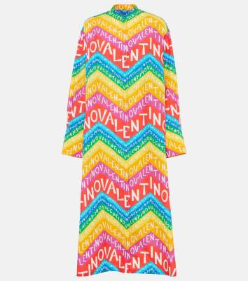Valentino Chevron 24 cotton shirt dress