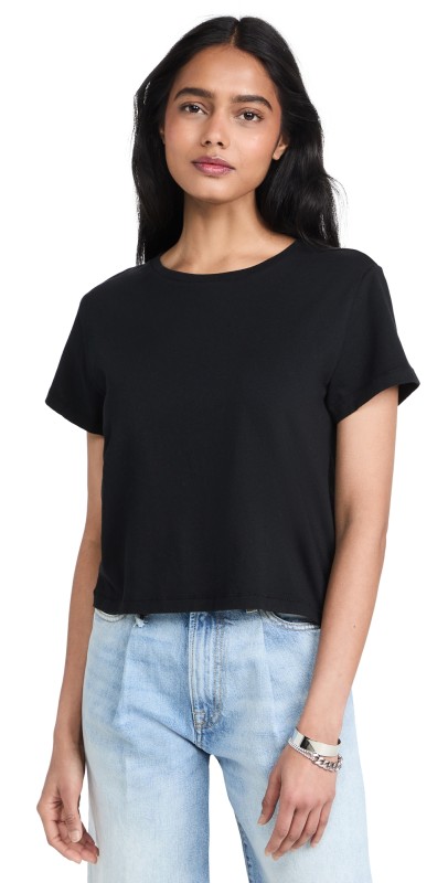 WSLY Boxy Crop Tee Black