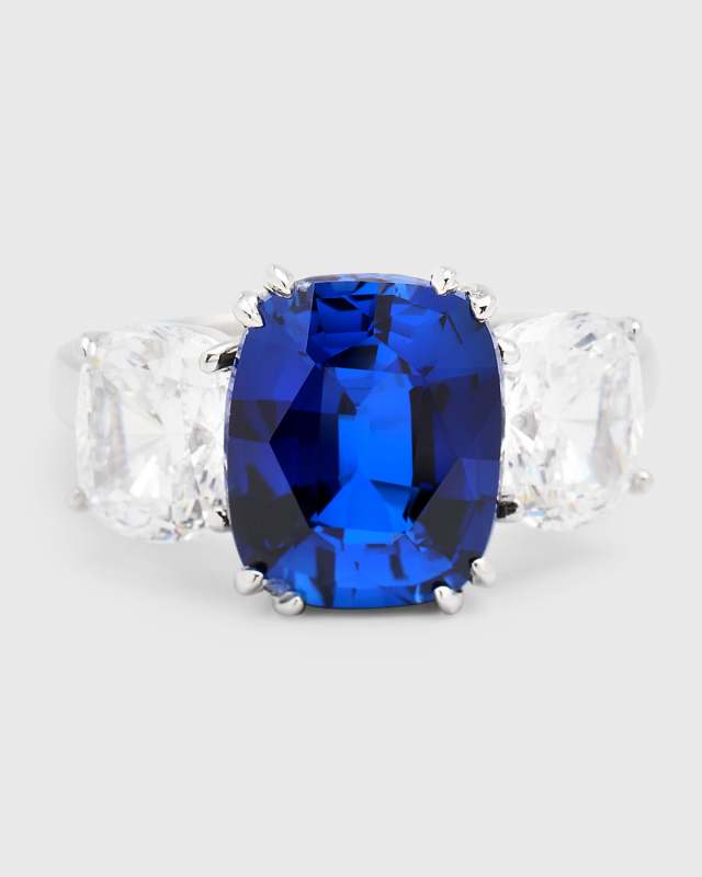 Cushion-Cut Cubic Zarconia Ring