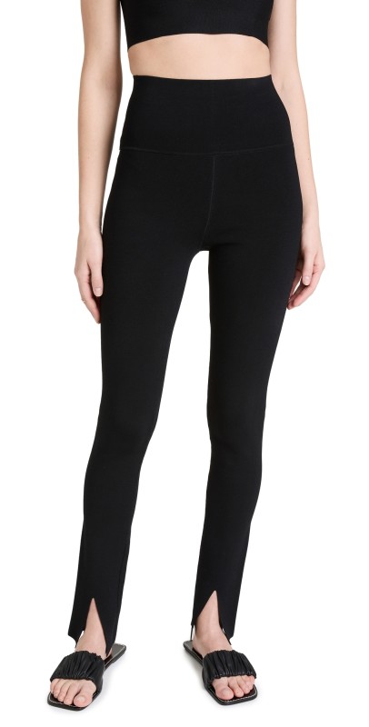 Victoria Beckham Split Front Leggings Black
