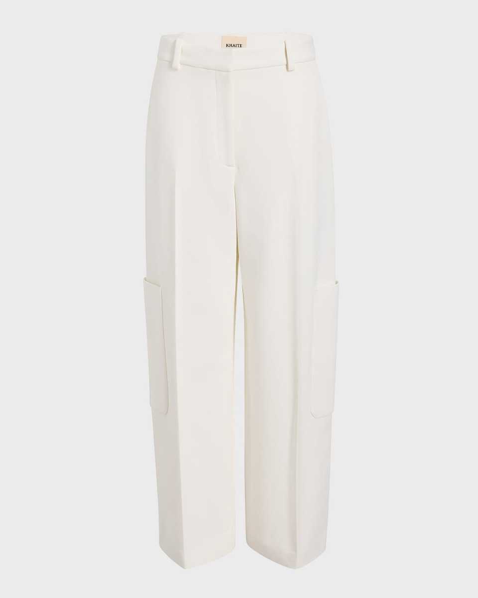 Caiton Patch-Pocket Wide-Leg Pants