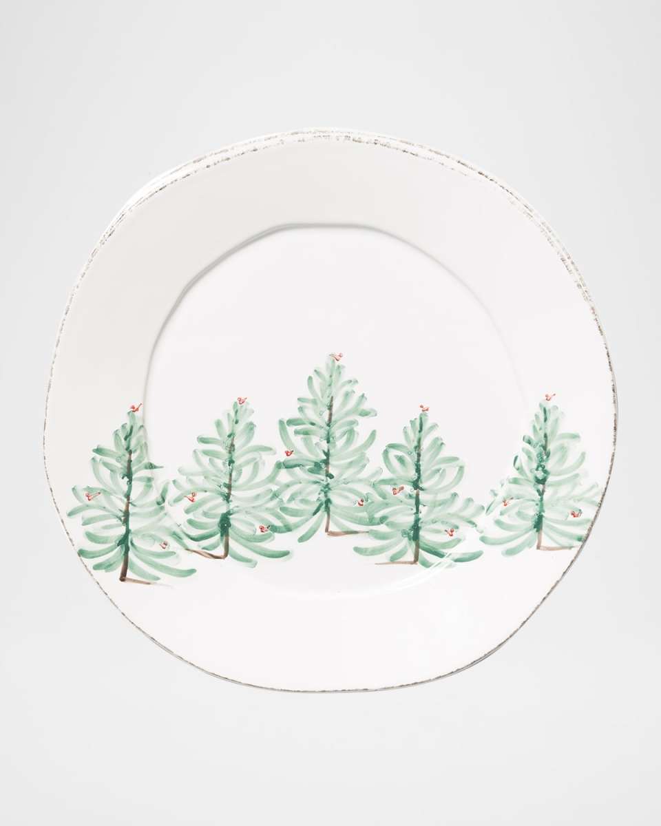 Lastra Holiday Green Figural Round Platter