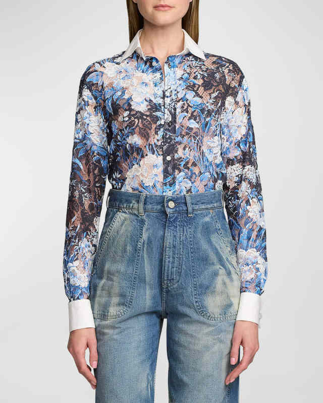 Kelley Floral Lace Shirt